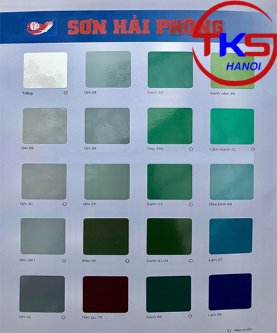 Bảng màu sơn mạ kẽm Hải Phòng